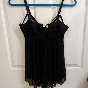 NWOT Black Lingerie Set - Top and Bottom
